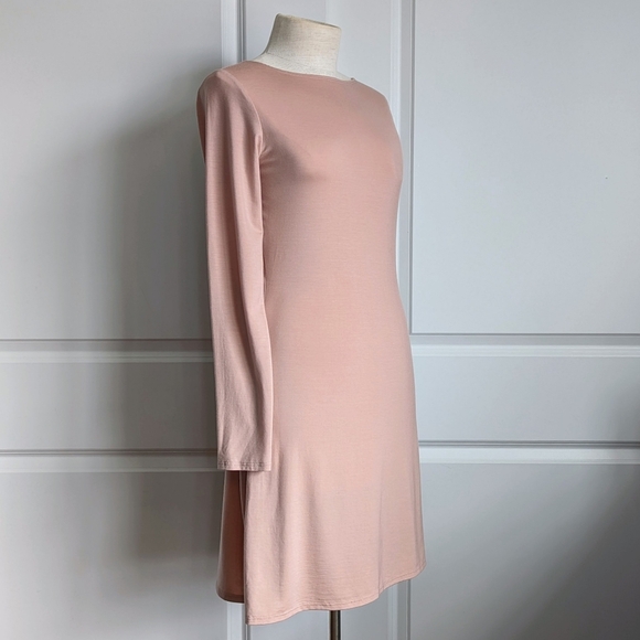 Reformation Avant Mini Dress Long Sleeve Open Back Ribbon Ties Blush Pink M NWT - Picture 11 of 14
